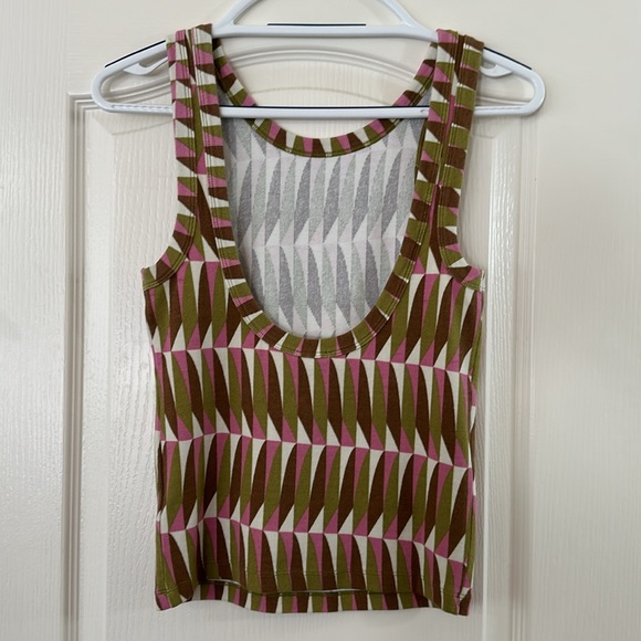 Splendid x Mary Lawless Lee Printed Scoop Back Rib Tank Size M - Picture 8 of 14